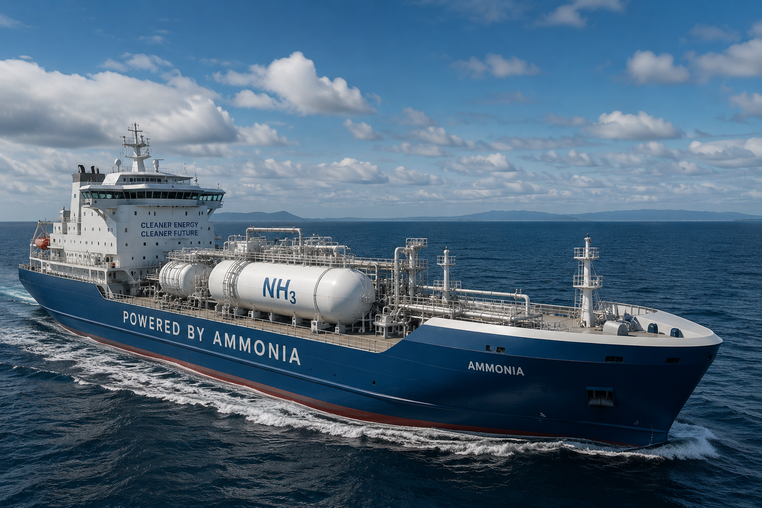 Ammonia bunkering facility for maritime fuel at port